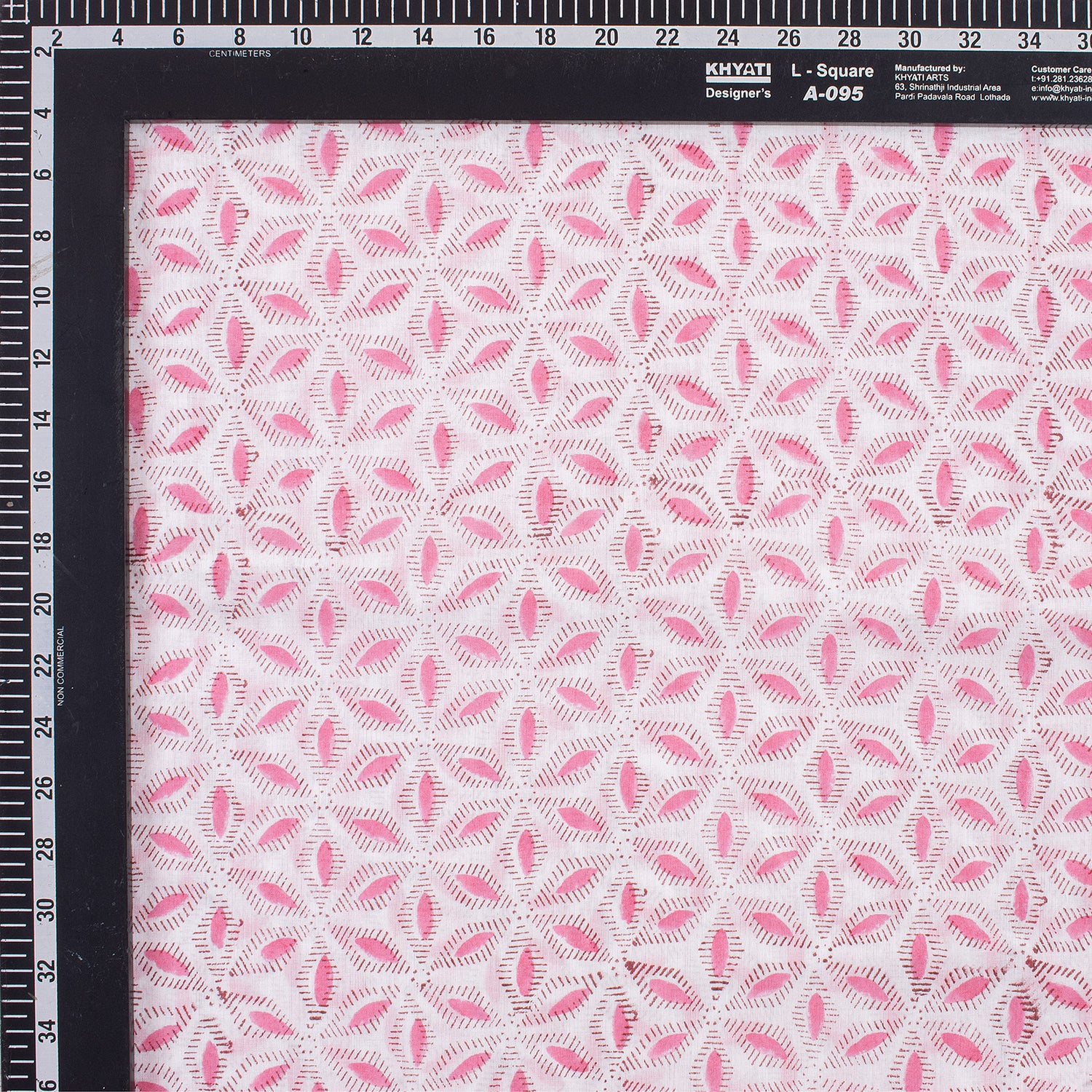 Light Pink Hand Block Print Fabric Online