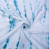 Light Weighted Blue Tie Dye Shibori Cotton Fabric