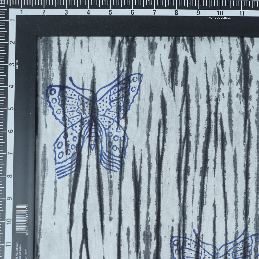 Light Weighted Butterfly Hand Block Print Fabric