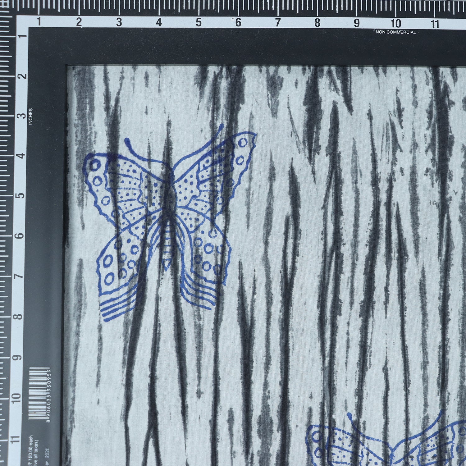 Light Weighted Butterfly Hand Block Print Fabric