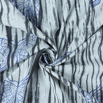 Light Weighted Butterfly Hand Block Print Fabric