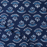 Light Weighted Floral Dabu Hand Block Print Fabric