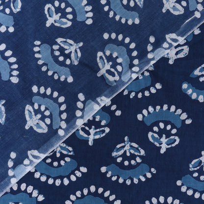 Light Weighted Floral Dabu Hand Block Print Fabric