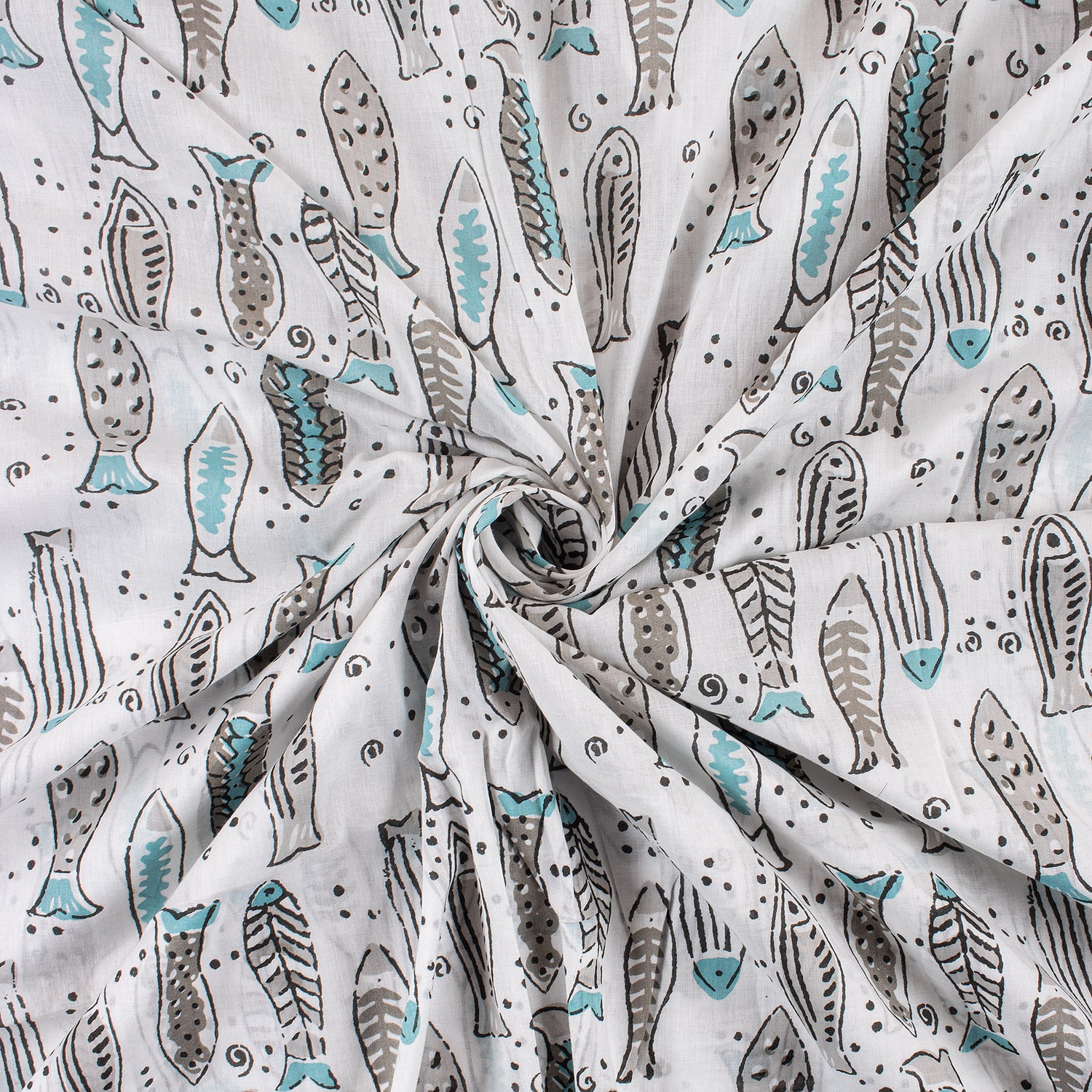 Light Weighted Hand Block Print Cloth Fabric