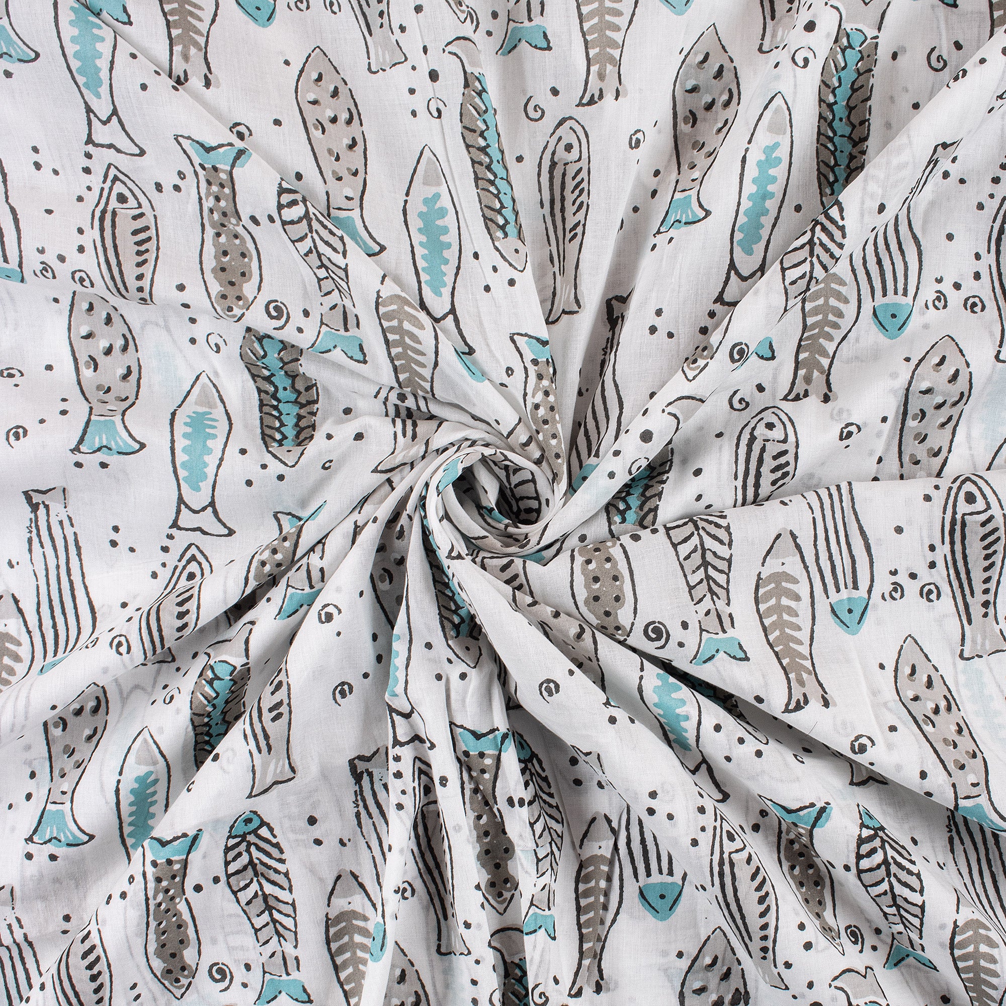 Light Weighted Hand Block Print Cloth Fabric