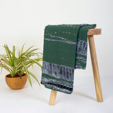 Luxurious Green Tie Dye Shibori Vegetable Dyed Fabric