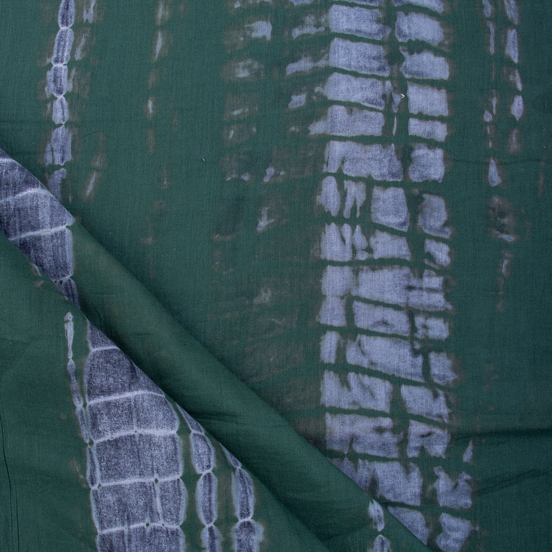 Luxurious Green Tie Dye Shibori Vegetable Dyed Fabric