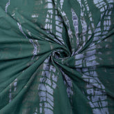 Luxurious Green Tie Dye Shibori Vegetable Dyed Fabric