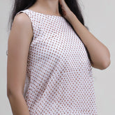 Luxurious White Handmade Cotton Fancy Midi Dress