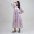 Luxury Red Floral Printed Cotton Modern Women&