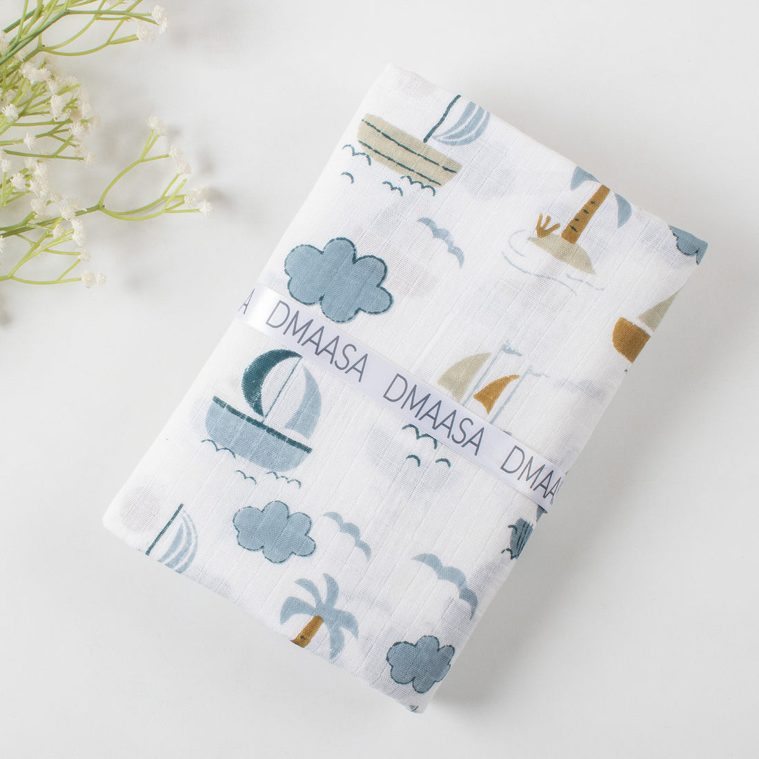 New Hand Block Printed Soft Cotton Baby Swaddle Wrap