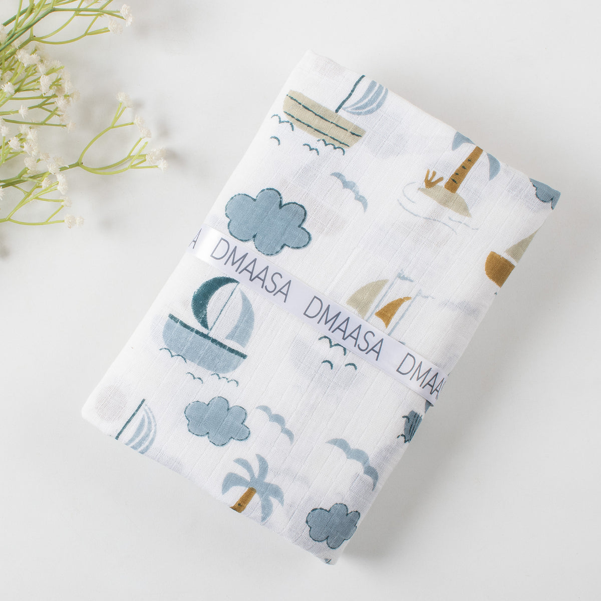 New Hand Block Printed Soft Cotton Baby Swaddle Wrap