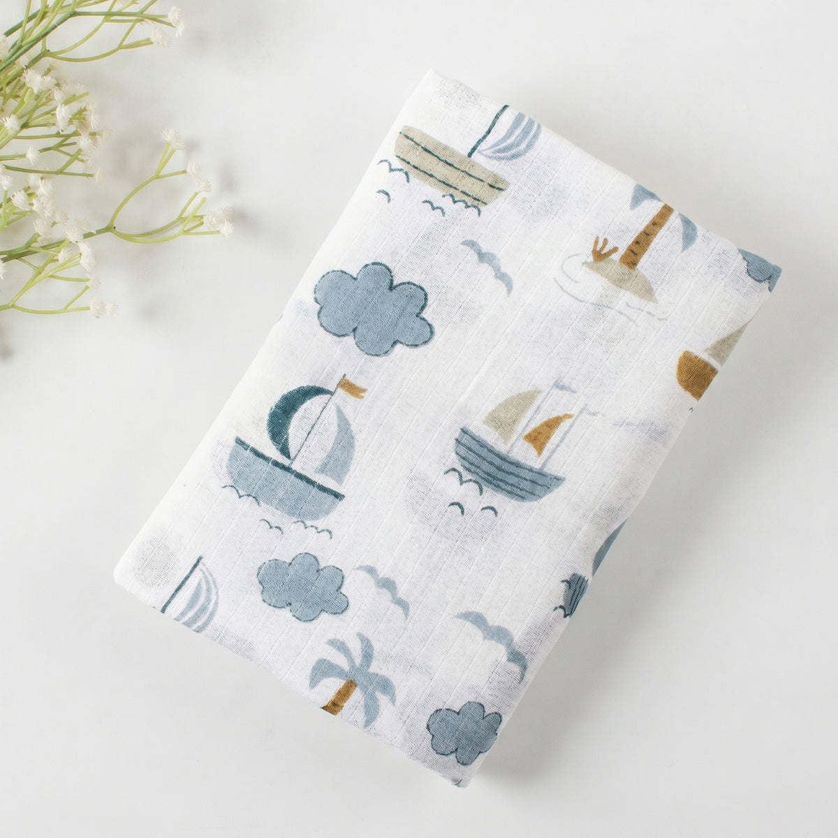 New Hand Block Printed Soft Cotton Baby Swaddle Wrap