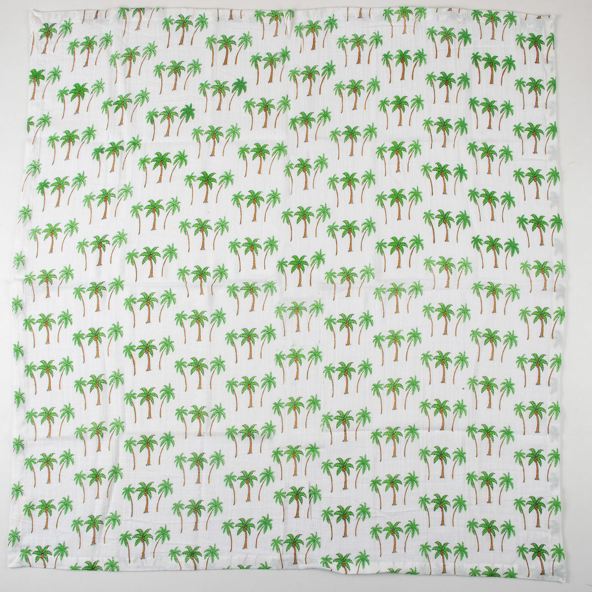 Palm Tree Printed Organic Cotton Newborn Swaddle Wrap