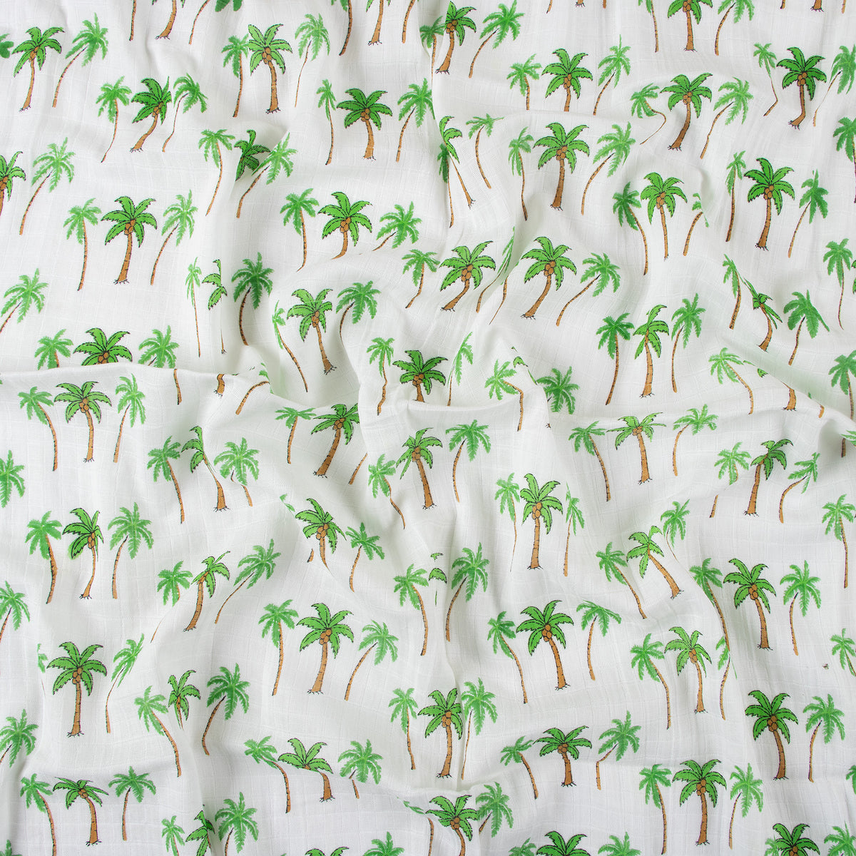 Palm Tree Printed Organic Cotton Newborn Swaddle Wrap
