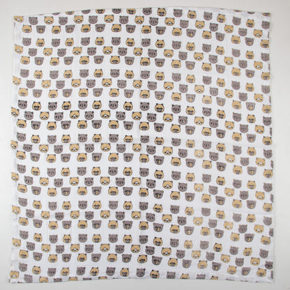 Bear printed Soft Breathable Muslin Cotton Swaddle Wrap