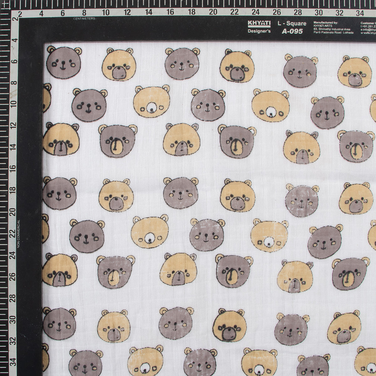 Bear printed Soft Breathable Muslin Cotton Swaddle Wrap