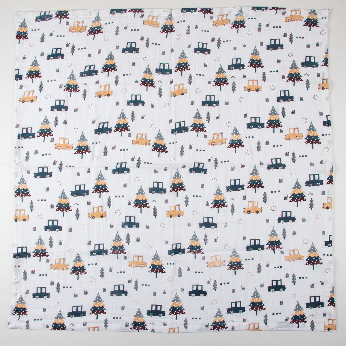 New Vehicle Printed Handmade Cotton Muslin Swaddle Wrap For Newborn