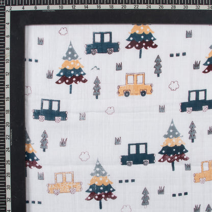 New Vehicle Printed Handmade Cotton Muslin Swaddle Wrap For Newborn