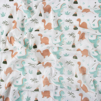 Animal Printed Cotton Muslin Baby Swaddle For Newborn
