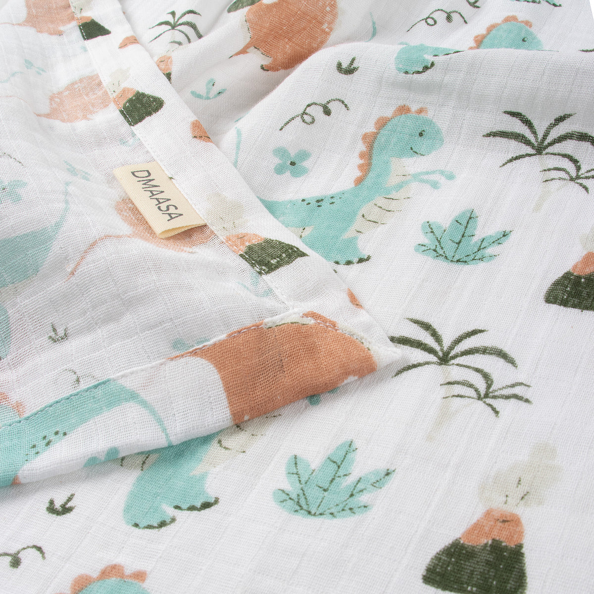 Animal Printed Cotton Muslin Baby Swaddle For Newborn