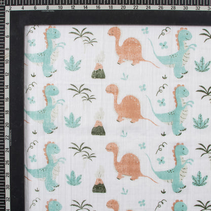 Animal Printed Cotton Muslin Baby Swaddle For Newborn