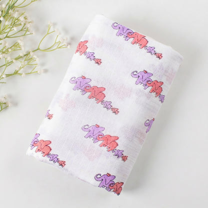 Elephant Printed Soft Breathable Cotton Baby Wrap