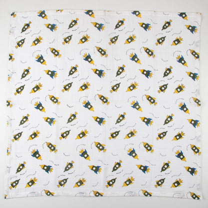 Oragnic Hand Block Printed Cute Soft Swaddle Baby Warp For Gift
