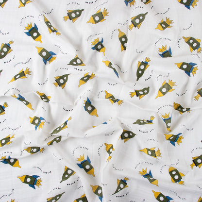 Oragnic Hand Block Printed Cute Soft Swaddle Baby Warp For Gift