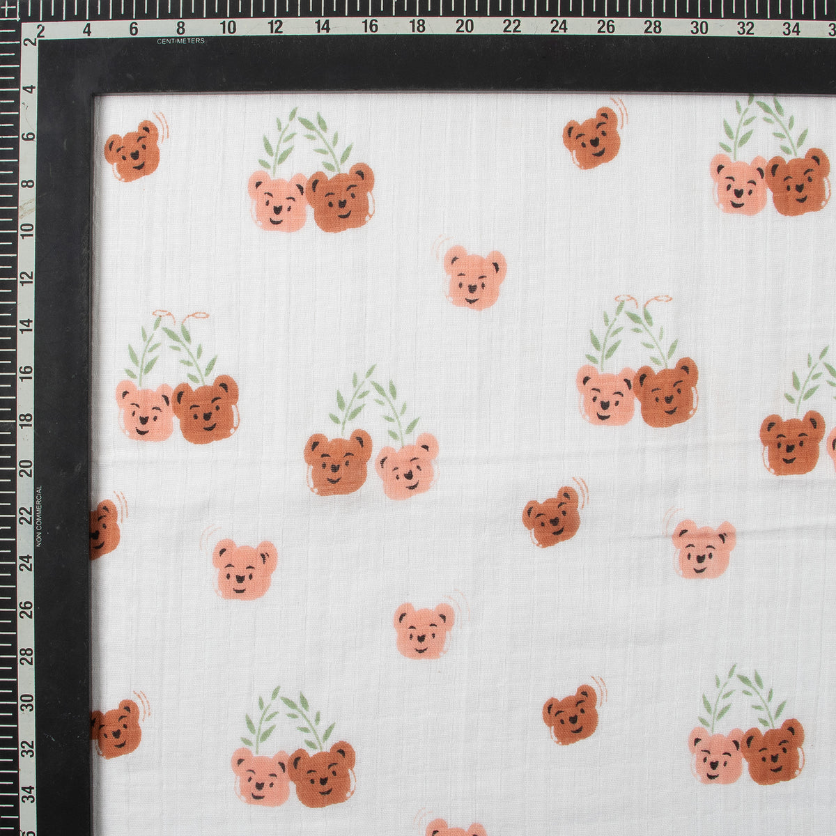 Cute Bear Print Muslin Baby Swaddle Blanket