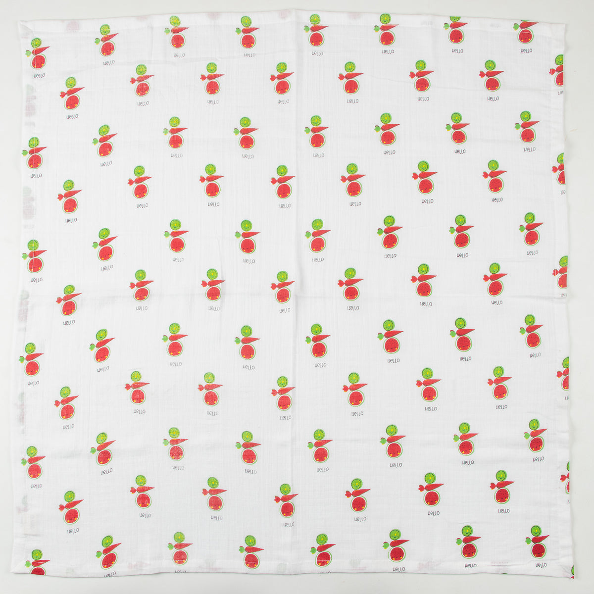 Watermelon &amp; Fruit Printed Muslin Baby Swaddle Wrap