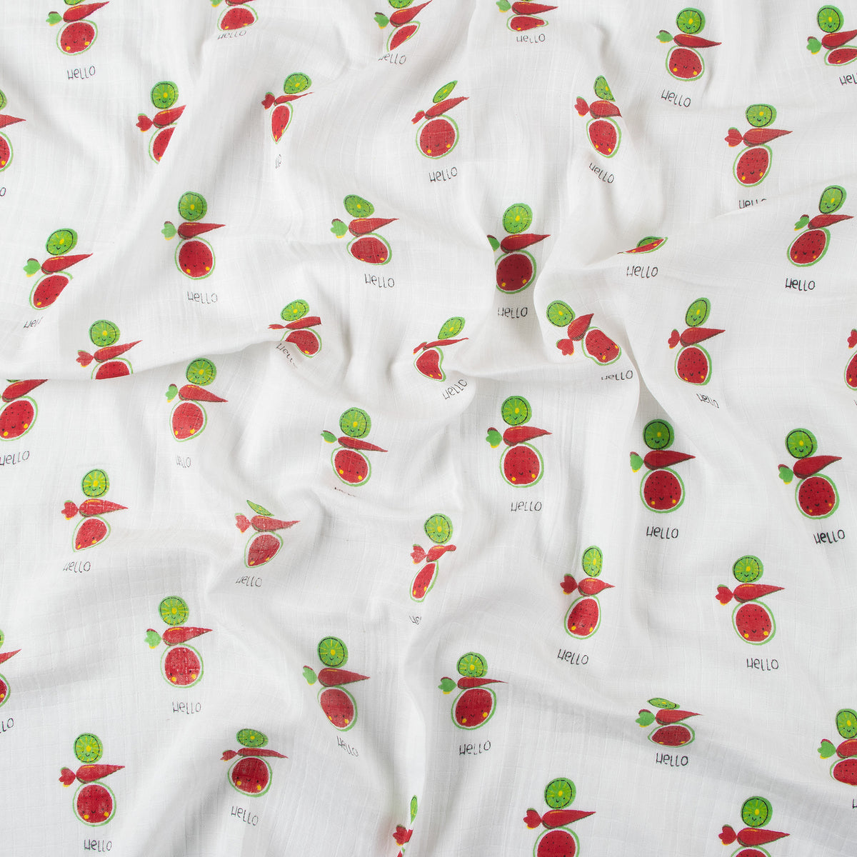 Watermelon &amp; Fruit Printed Muslin Baby Swaddle Wrap