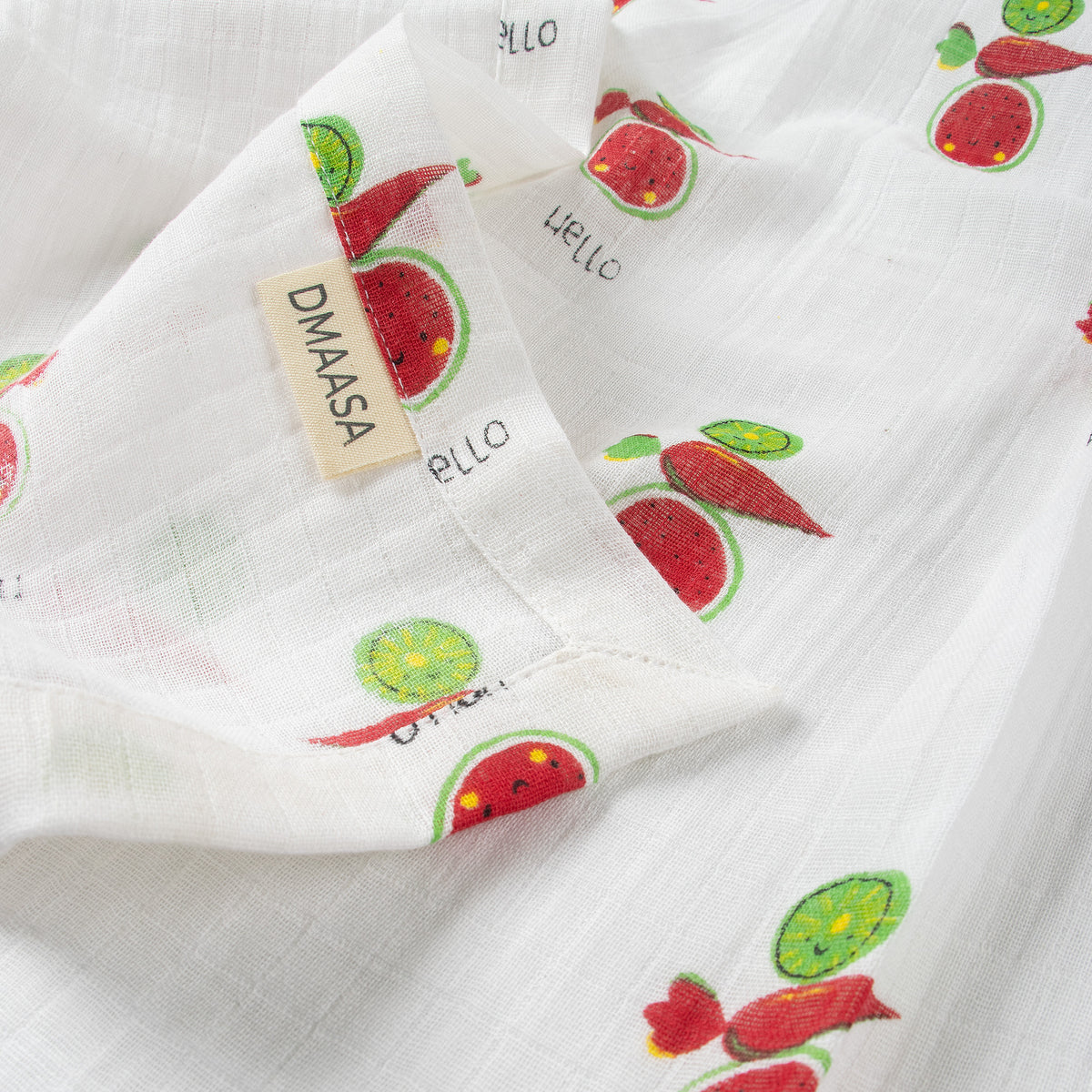 Watermelon &amp; Fruit Printed Muslin Baby Swaddle Wrap