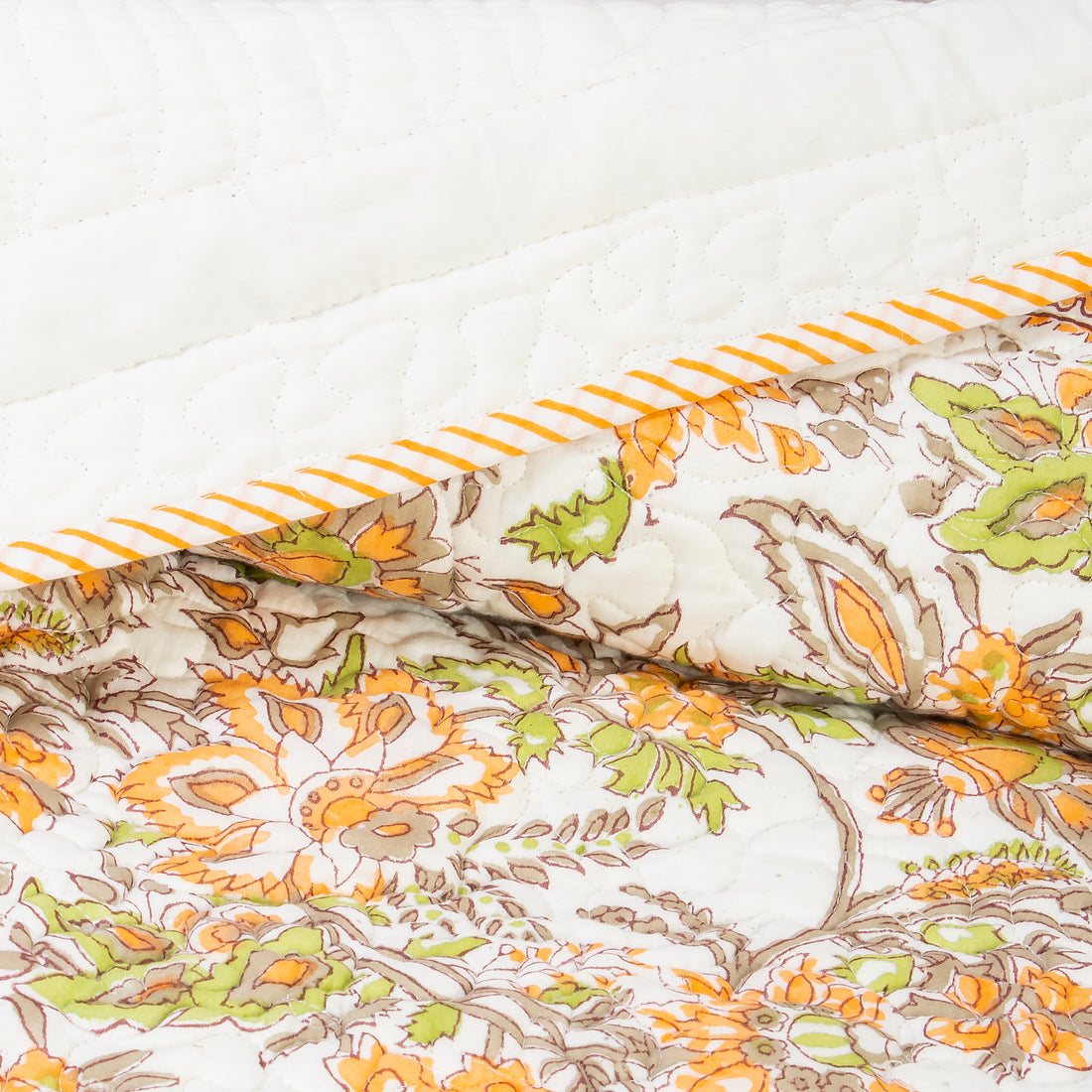 Machine Cotton Quilt Blanket Stunning Floral 