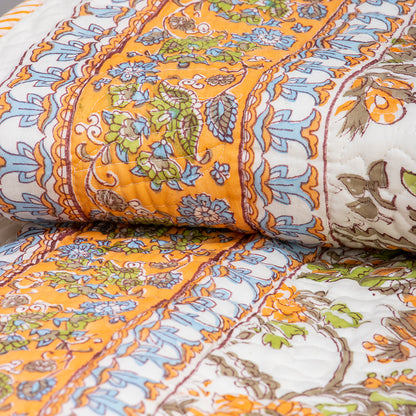 Machine Cotton Quilt Blanket Stunning Floral 