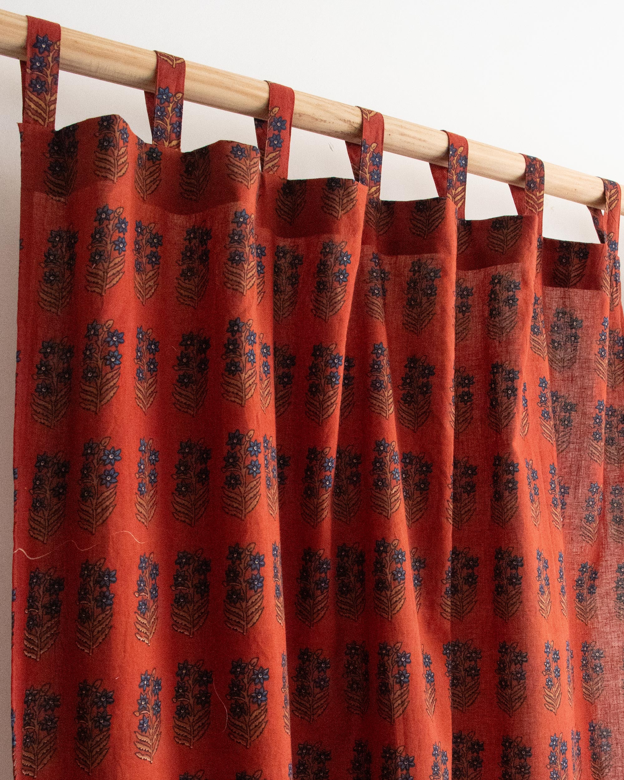 Marigold Block Printed Organic Cotton Curtains