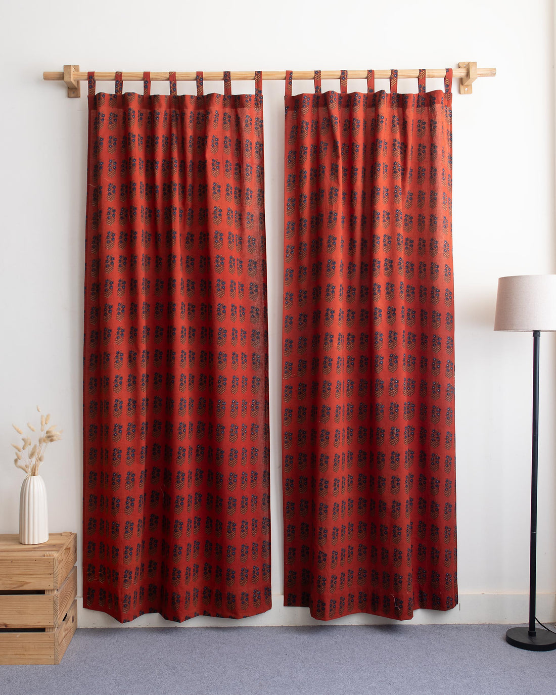 Marigold Block Printed Organic Cotton Curtains