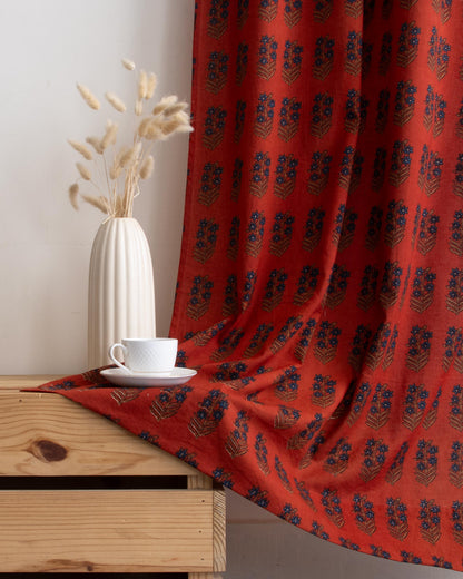 Marigold Block Printed Organic Cotton Curtains