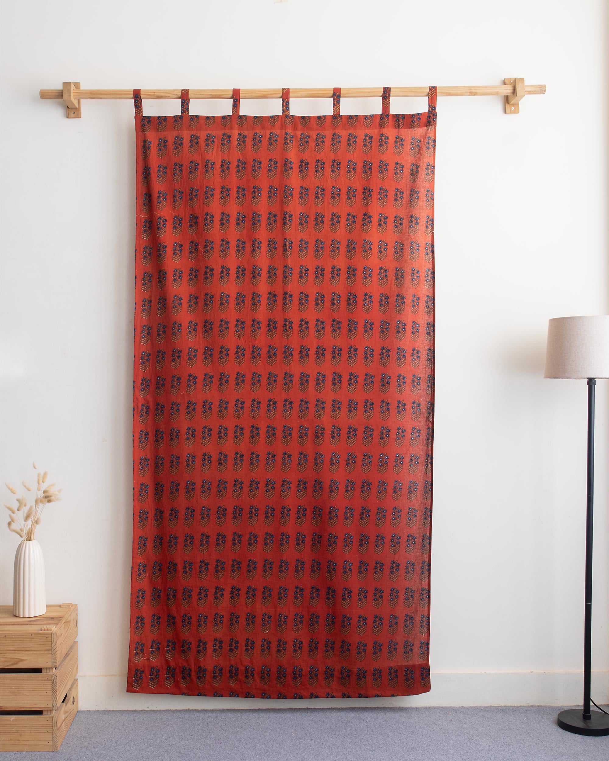 Marigold Block Printed Organic Cotton Curtains