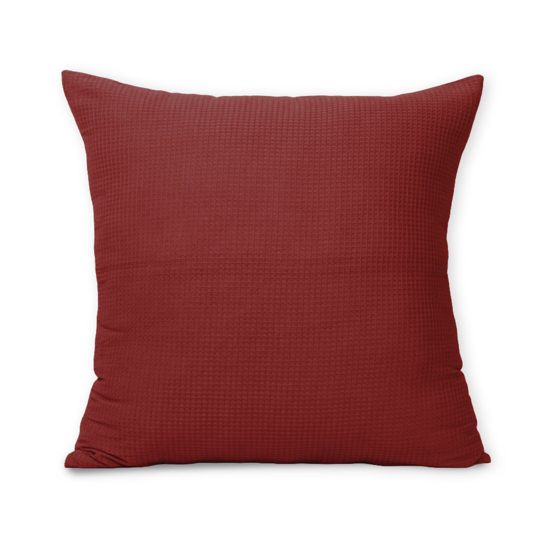 Maroon organic Cotton Waffle Cushion Cover For Couch