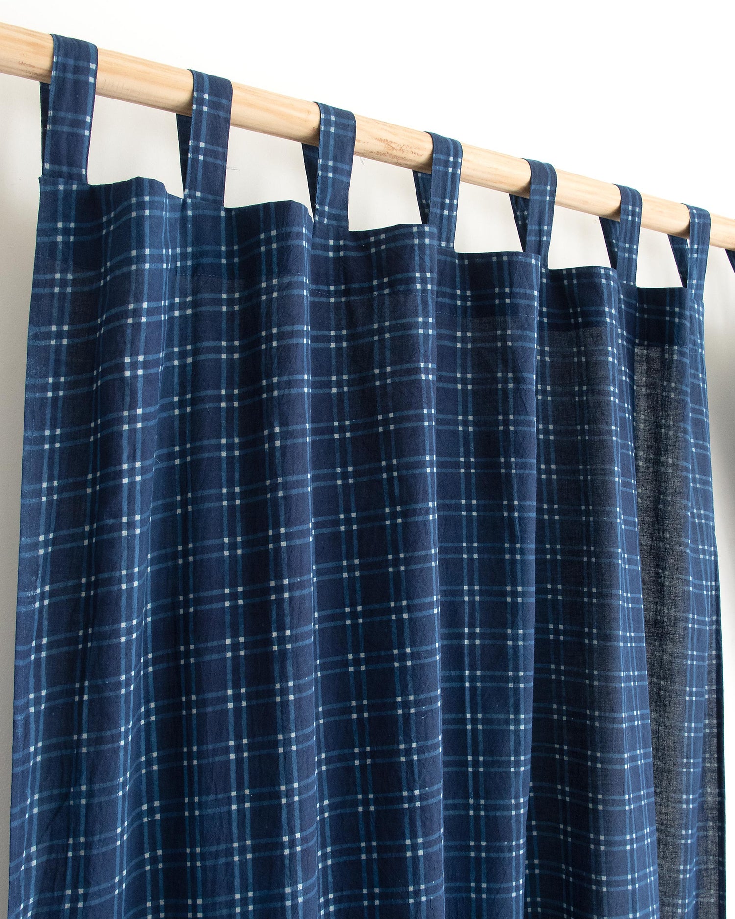 Mini Checks Indian Block Print Livingroom Curtains 
