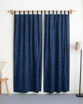 Mini Checks Indian Block Print Livingroom Curtains 