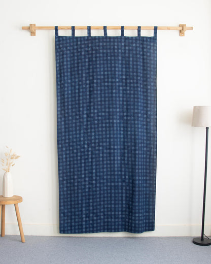 Mini Checks Indian Block Print Livingroom Curtains 