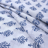 Modern Blue Booti Indian Fabric Cloth Material