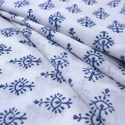 Modern Blue Booti Indian Fabric Cloth Material