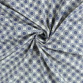 Modern Blue Circle Kashish Hand Block Print Fabric
