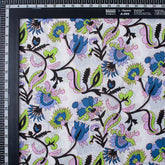 Modern Blue Floral India Indian Block Print Fabric