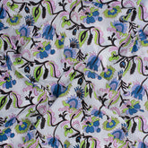 Modern Blue Floral India Indian Block Print Fabric