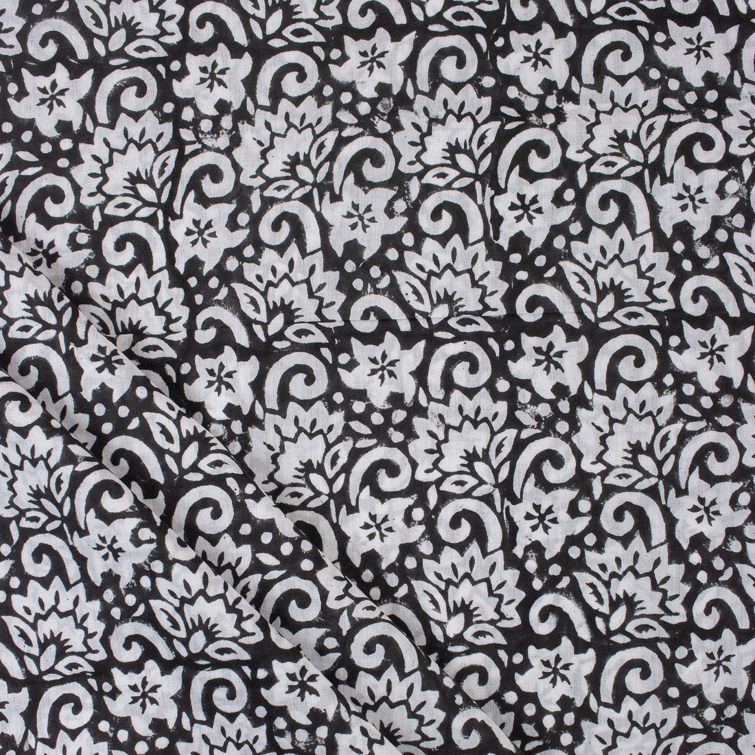 Modern Floral Indian Yards Of Cotton Fabric