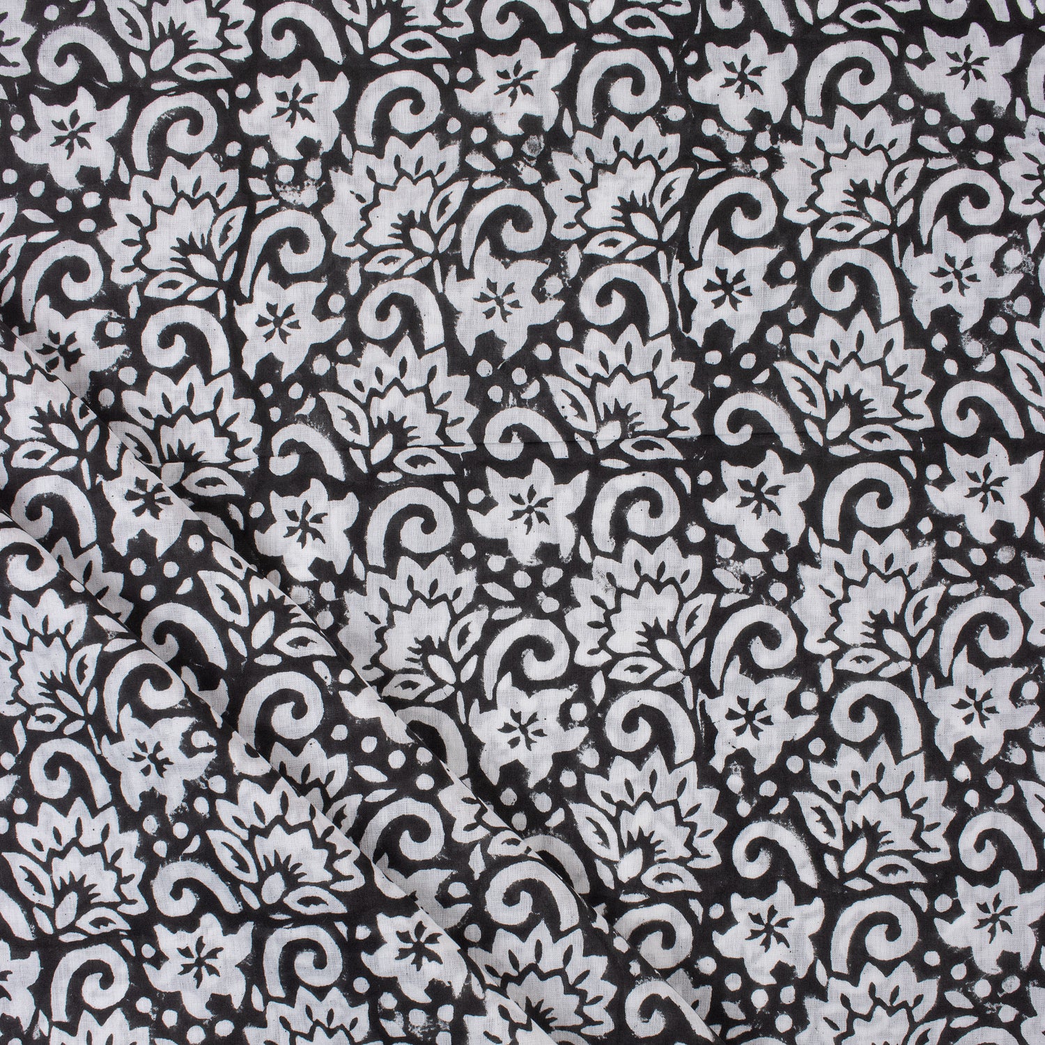 Modern Floral Indian Yards Of Cotton Fabric